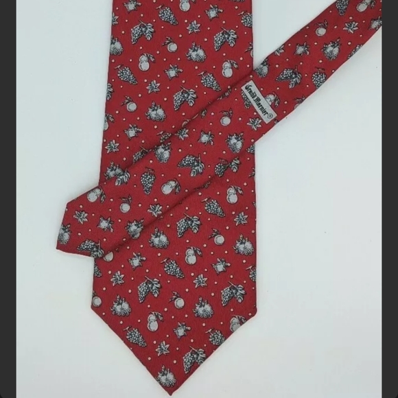 Vintage Grand Marnier Red Silk Tie Made In France - Picture 2 of 2